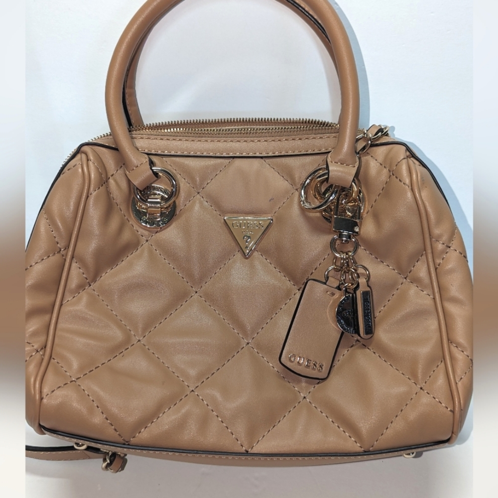 Guess Cessily box Satchel beige